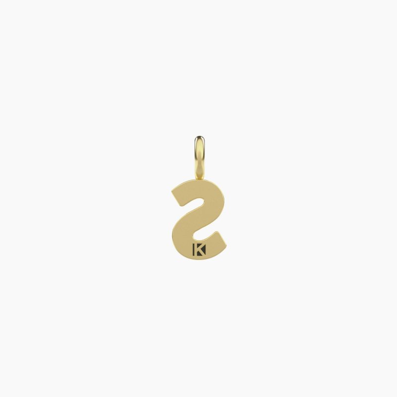 Kidult - Ciondolo Dorato Con Lettera S - Acciaio - Pvd Giallo