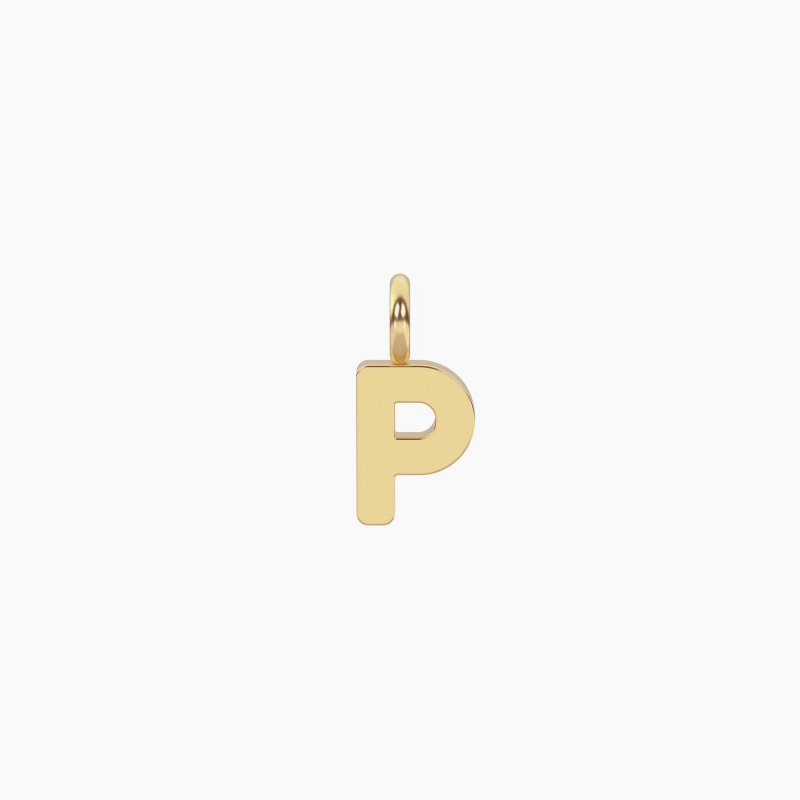 Kidult - Ciondolo Dorato Con Lettera P - Acciaio - Pvd Giallo