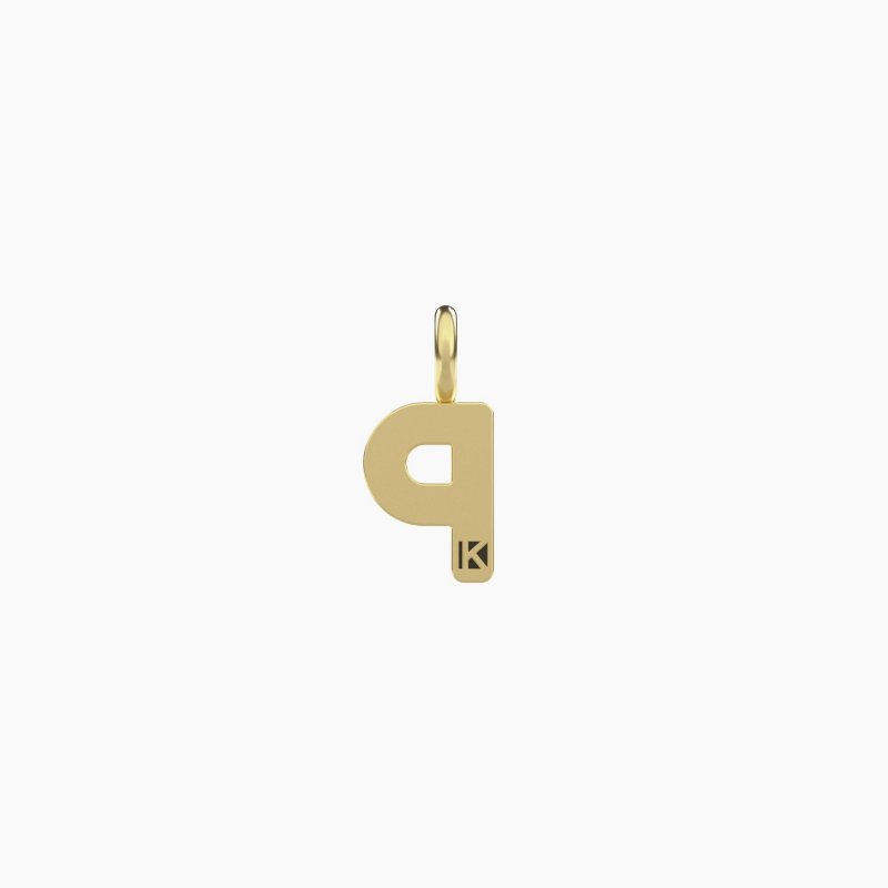 Kidult - Ciondolo Dorato Con Lettera P - Acciaio - Pvd Giallo