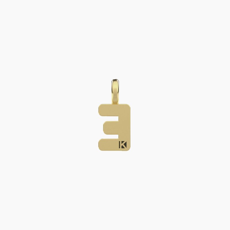 Kidult - Ciondolo Dorato Con Lettera E - Acciaio - Pvd Giallo