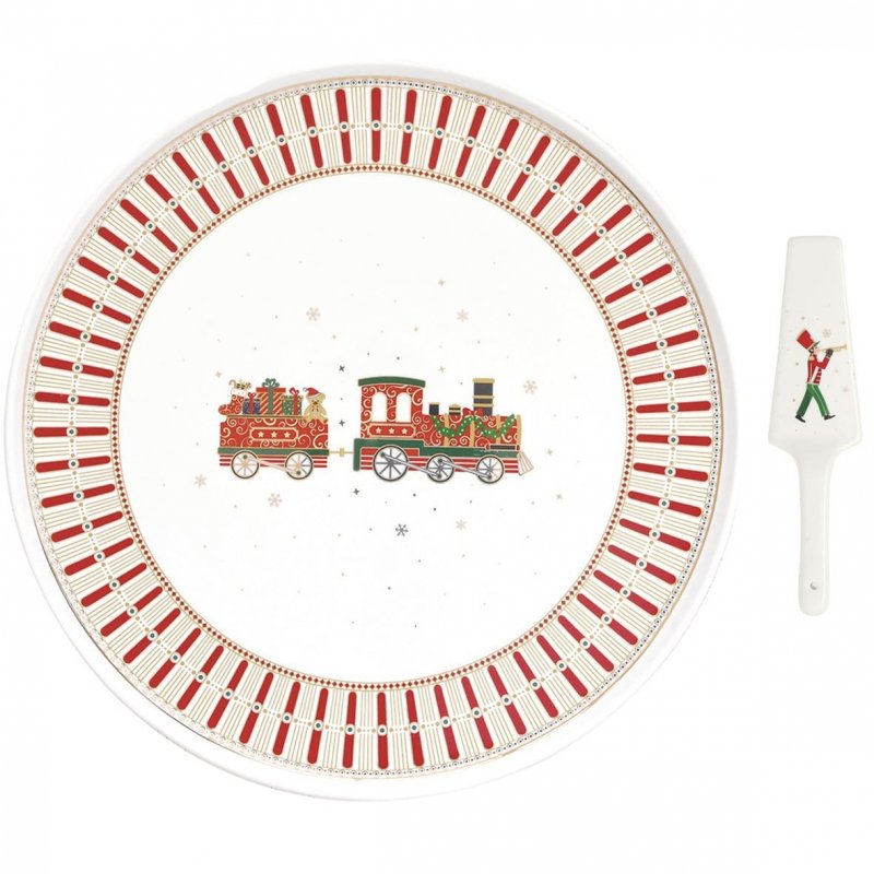 Easy Life - Piatto Torta Polar Express - Natale - Porcellana