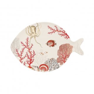 Easy Life - Piatto Pesce Vers. A - Coral Reef - Porcellana