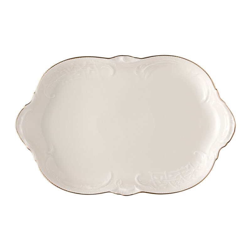Rosenthal - Porcellana Rosenthal-Piatto 33 Cm - Sanssouci Elfenbein Gold