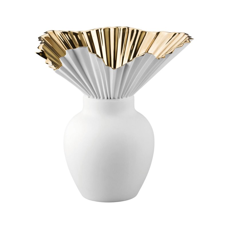 Rosenthal - Porcellana Rosenthal-Vaso - Falda Gold Titanisiert