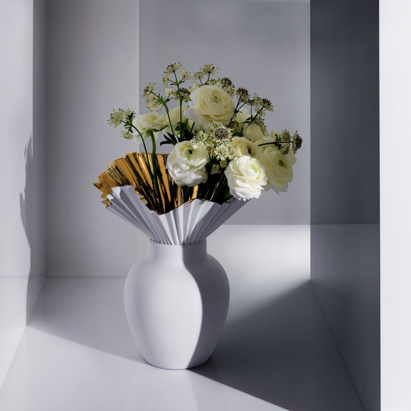Rosenthal - Porcellana Rosenthal-Vaso - Falda Gold Titanisiert