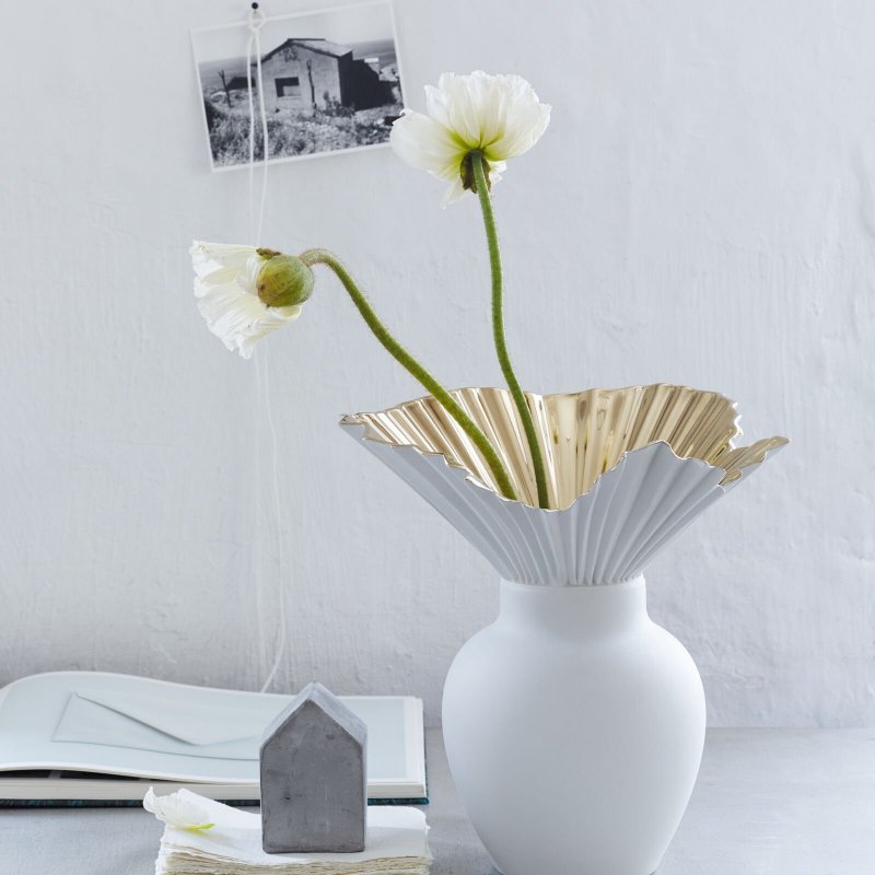 Rosenthal - Porcellana Rosenthal-Vaso - Falda Gold Titanisiert