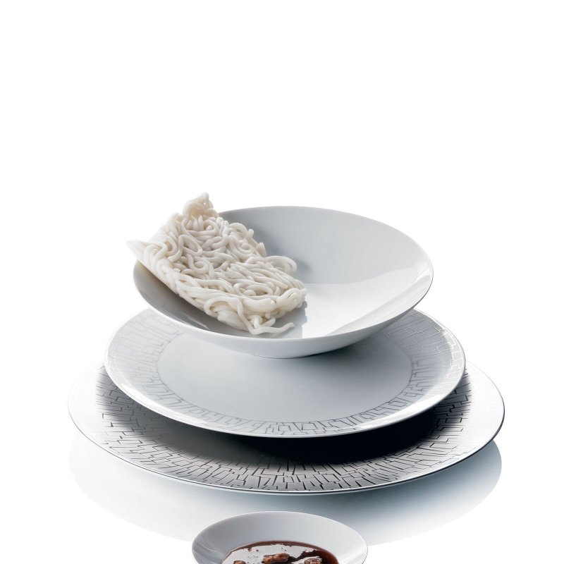 Rosenthal - Porcellana Rosenthal-Piatto Piano - 22 Cm - Tac Skin Platin