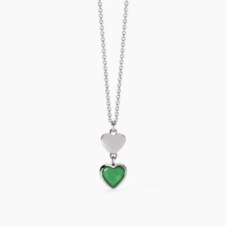 2 Jewels - Girocollo In Acciaio 316L Glass - Vetro Verde