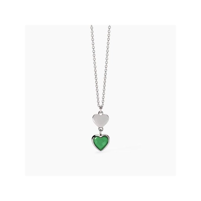 2 Jewels - Girocollo In Acciaio 316L Glass - Vetro Verde