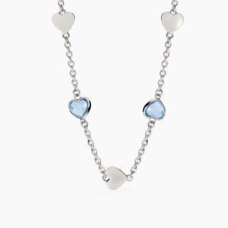 2 Jewels - Girocollo In Acciaio 316L - Glass Azzurro