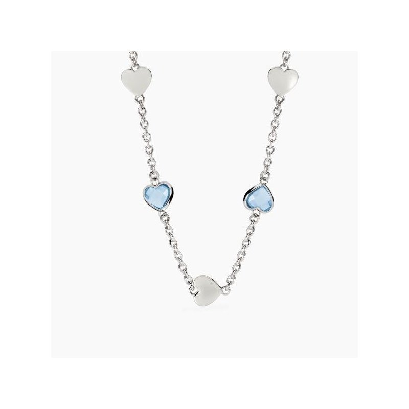 2 Jewels - Girocollo In Acciaio 316L - Glass Azzurro