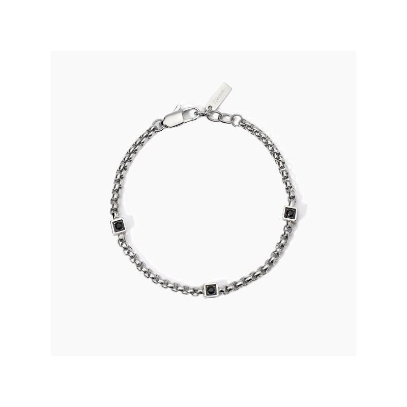 2 Jewels - Bracciale In Acciaio - Pvd Gunmetal - Cristalli