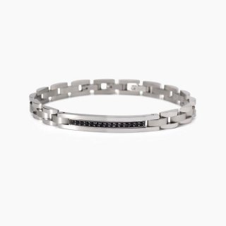 2 Jewels - Bracciale In Acciaio 316L - Cristalli Neri