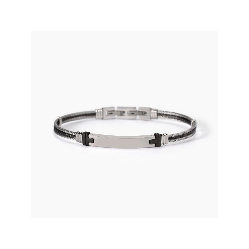 2 Jewels - Bracciale In Acciaio 316L Pvd Gunmetal - Elegante - Resistente