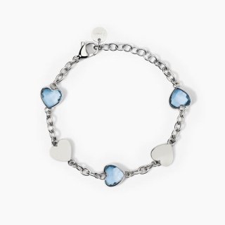 2 Jewels - Bracciale In Acciaio 316L - Glass Azzurro