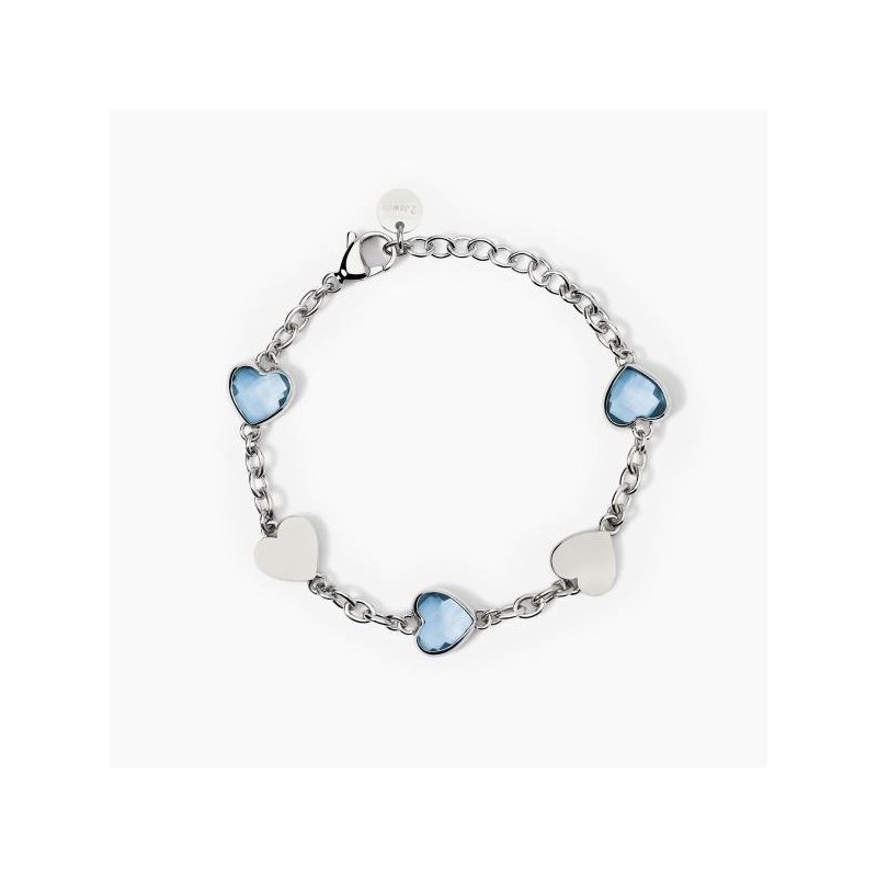 2 Jewels - Bracciale In Acciaio 316L - Glass Azzurro