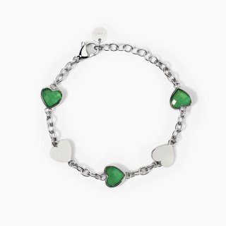 2 Jewels - Bracciale In Acciaio 316L Glass - Verde