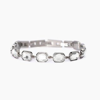 Kidult - Bracciale In Acciaio 316L - Cristalli Ottagonali