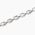 Kidult - Bracciale In Acciaio 316L - Cristalli Ottagonali