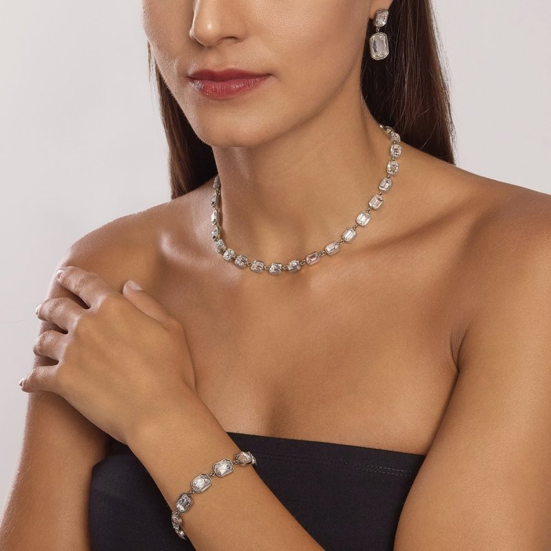 Kidult - Bracciale In Acciaio 316L - Cristalli Ottagonali