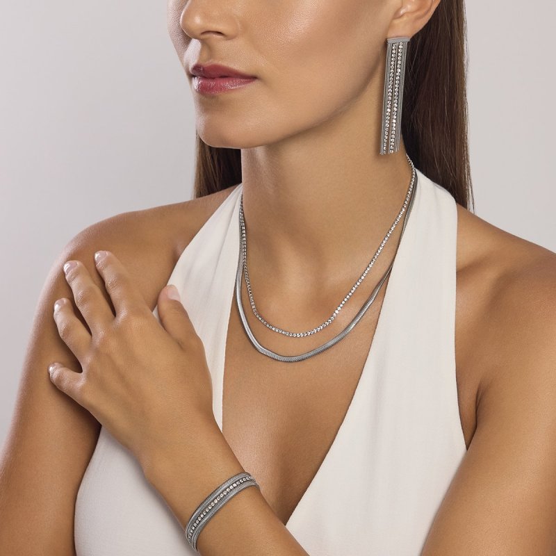 Kidult - Bracciale In Acciaio 316L - Cristalli
