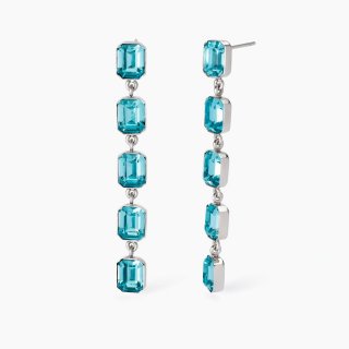 Kidult - Orecchini In Acciaio 316L - Cristalli Azzurri