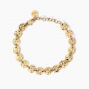 Kidult - Bracciale In Acciaio 316L - Pvd Giallo - Martellati
