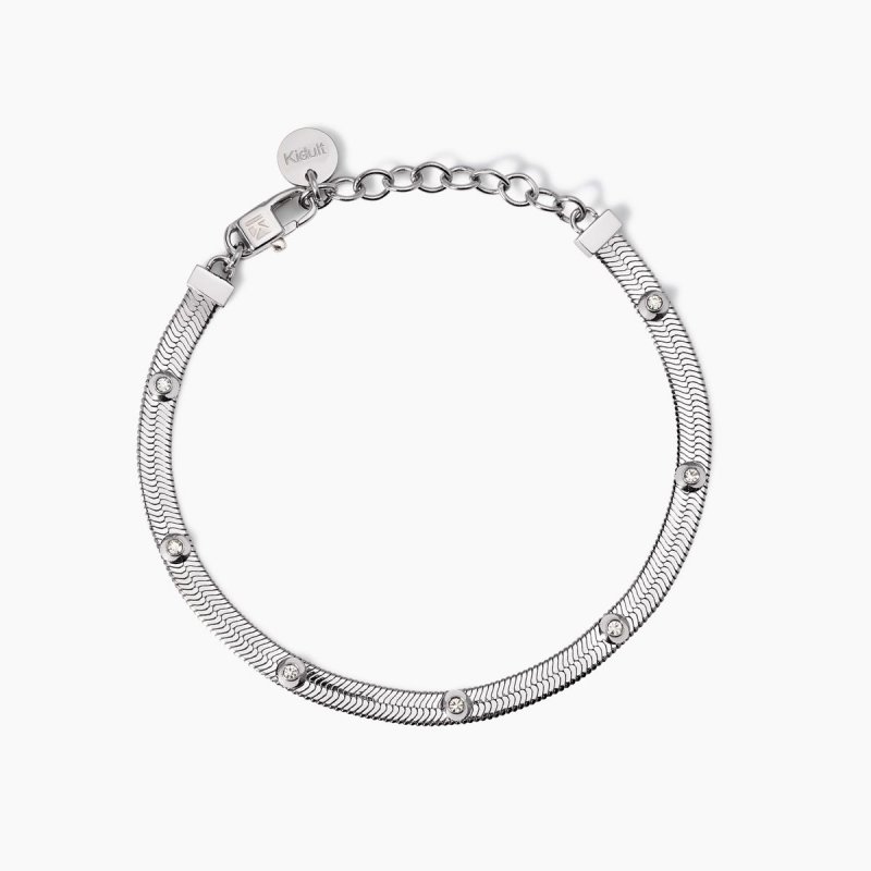 Kidult - Bracciale In Acciaio 316L - Cristalli