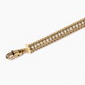 Kidult - Bracciale In Acciaio 316L - Pvd Giallo - Cristalli