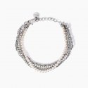 Kidult - Bracciale In Acciaio 316L - Perle Conchiglia - Cristal
