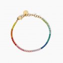 Kidult - Bracciale In Acciaio - Pvd Giallo - Cristalli