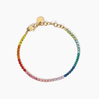 Kidult - Bracciale In Acciaio - Pvd Giallo - Cristalli