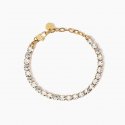 Kidult - Bracciale In Acciaio - Pvd Giallo - Cristalli