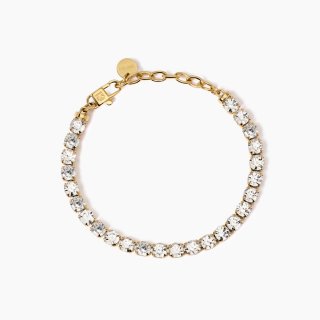 Kidult - Bracciale In Acciaio - Pvd Giallo - Cristalli