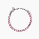 Kidult - Bracciale Tennis - Acciaio 316L - Cristalli Rosa