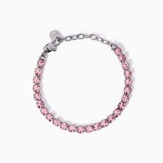 Kidult - Bracciale Tennis - Acciaio 316L - Cristalli Rosa