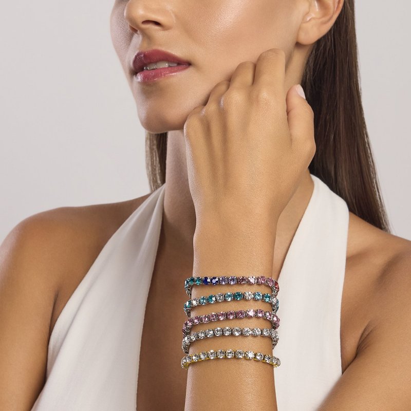 Kidult - Bracciale Tennis - Acciaio 316L - Cristalli Rosa