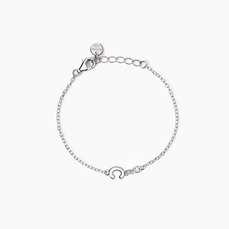 Mabina - Bracciale Neonato - Lettera C - Diamante Lab-Grown