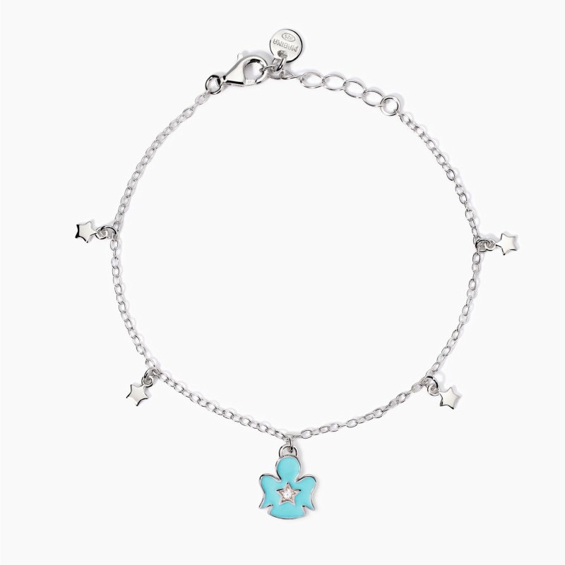 Mabina - Bracciale Con Angioletto E Stelline - Argento 925 - Smalto