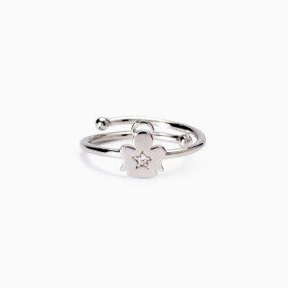Mabina - Anello Da Bambina Con Angioletto - Argento - Zircone