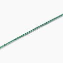 Mabina - Bracciale Tennis Con Smeraldi Sintetici - Argento 925 - Regolabile