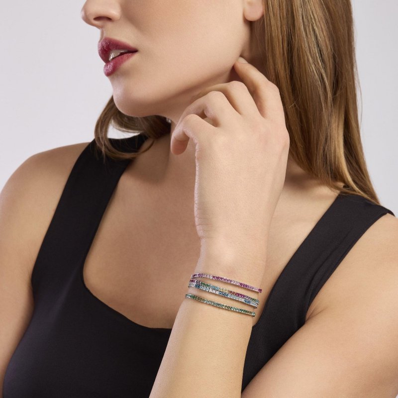 Mabina - Bracciale Tennis Con Zirconi - Argento - Regolabile