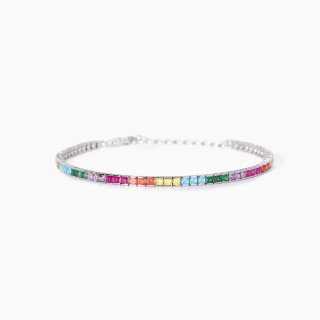 Mabina - Bracciale Tennis Con Zirconi - Multicolor - Argento