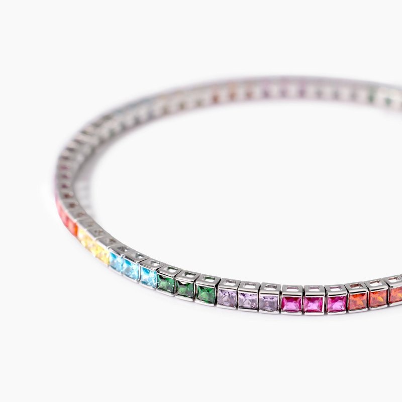 Mabina - Bracciale Tennis Con Zirconi - Multicolor - Argento