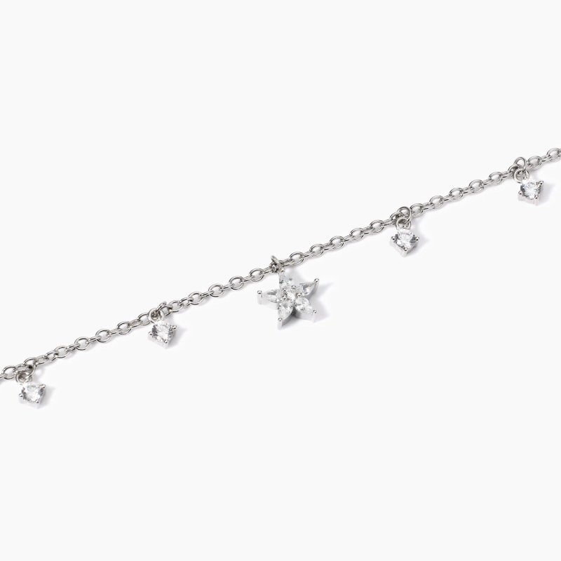 Mabina - Bracciale In Argento - Ciondolo Fiore - Zirconi