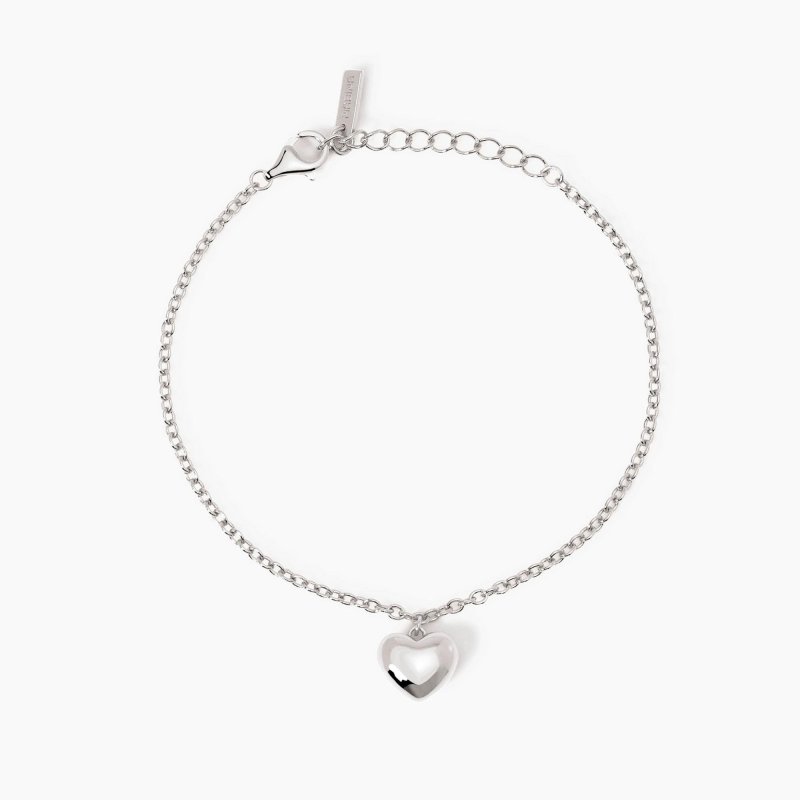 Mabina - Bracciale In Argento Con Ciondolo Cuore - Regolabile