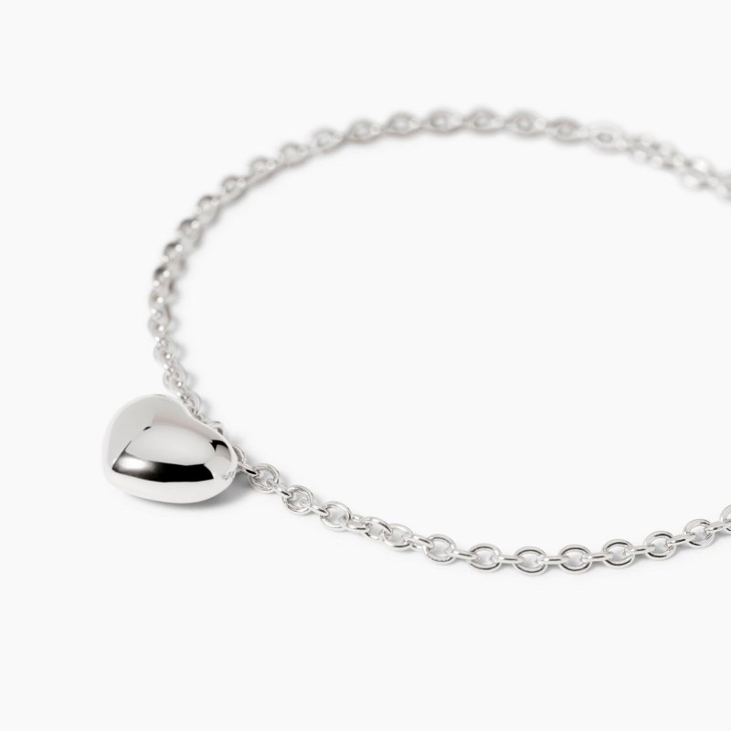 Mabina - Bracciale In Argento Con Ciondolo Cuore - Regolabile
