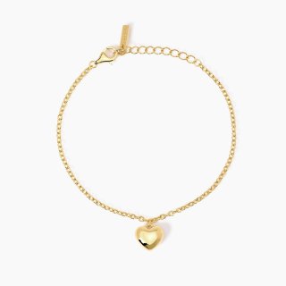 Mabina - Bracciale Placcato Oro - Ciondolo Cuore - Regolabile