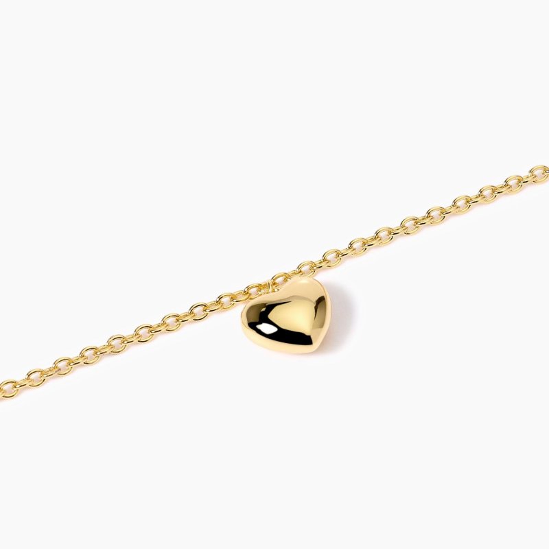 Mabina - Bracciale Placcato Oro - Ciondolo Cuore - Regolabile