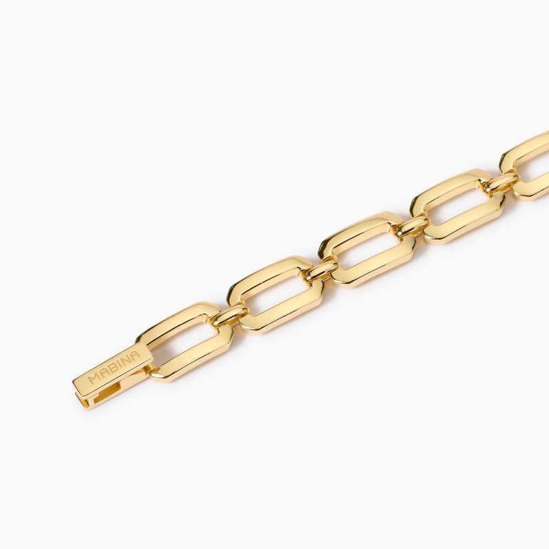 Mabina - Bracciale Placcato Oro - Maglie Ottagonali - 18K